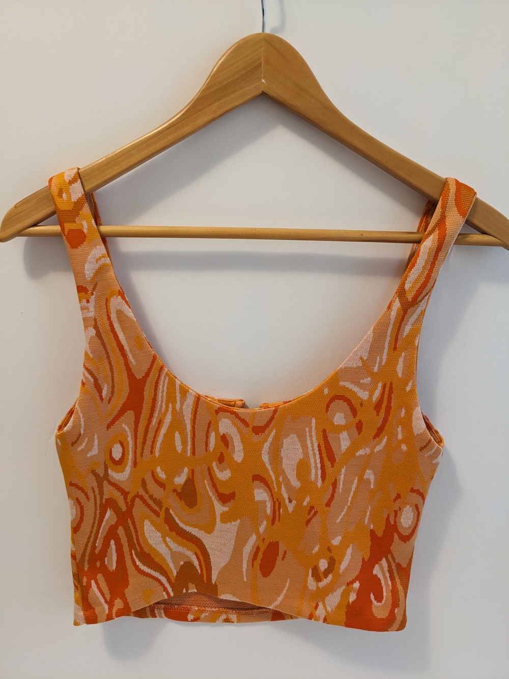 Zara Orange & Cream Abstract Knit Tank - Picture 7 of 10